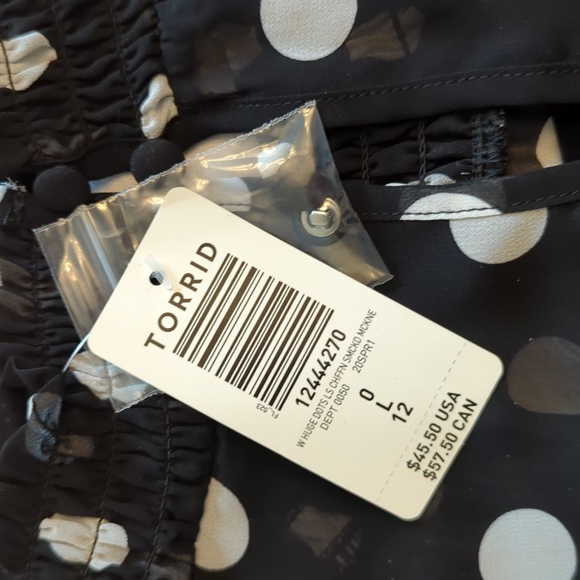 Chiffon Smocked Mock Neck Blouse - Picture 5 of 6